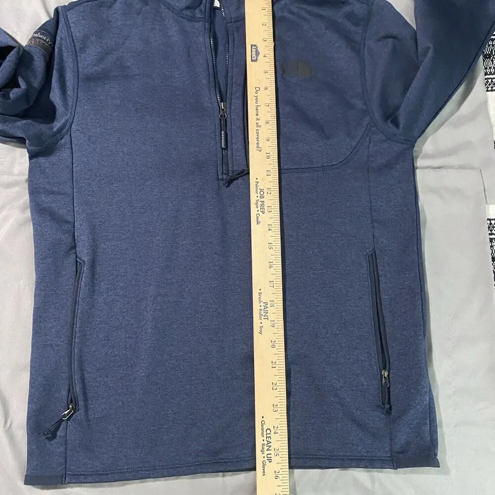 North Face Shirt Mens M Skyline 1/4 Zip Fleece Pullover TNF Navy Blue Pockets